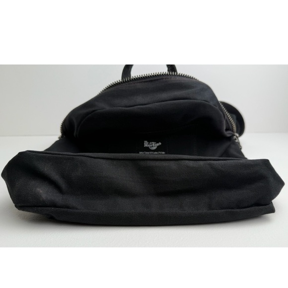 Dr. Martens Black Leather Harness Slouch Bag Backpack